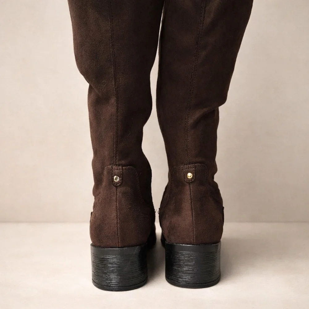 Kenneth Cole Stanford Brown Leather Boots Women’s Size 8.5 New In Box - Picture 2 of 4